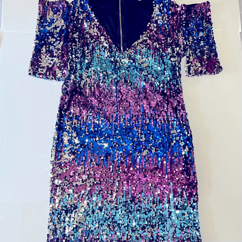Fun Flirty Sequence Mini Dress Size 2x